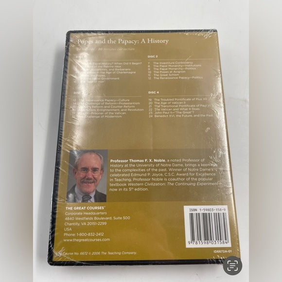 Popes and the Papacy: A History: The Great Courses new sealed - Picture 2 of 2